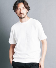 HONEYCOMB PULLOVER KNITSAW S/S:ハニカム コットン プルオーバー 半袖 ニットソー