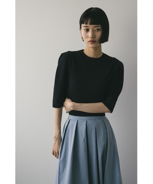 STYLEMIXER（スタイルミキサー）の「ハイゲージモードパフニット（ニット/セーター・レディース・アイボリー/ブラック/パープル・FREE）」の16枚目の写真