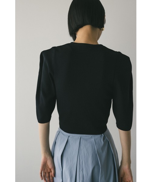 STYLEMIXER（スタイルミキサー）の「ハイゲージモードパフニット（ニット/セーター・レディース・アイボリー/ブラック/パープル・FREE）」の18枚目の写真