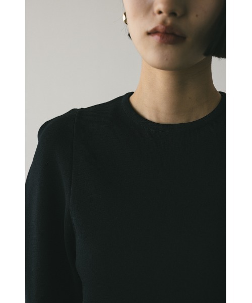 STYLEMIXER（スタイルミキサー）の「ハイゲージモードパフニット（ニット/セーター・レディース・アイボリー/ブラック/パープル・FREE）」の19枚目の写真