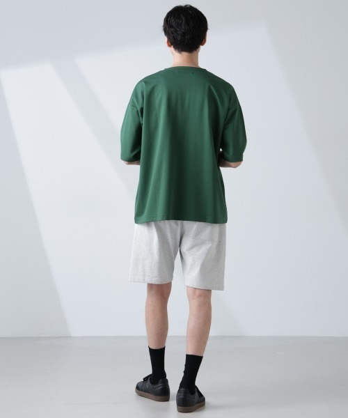 NANO universe(ナノユニバース)の「「NJ/CLUB」モクロディ ボートネック ビッグTシャツ(Tシャツ/カットソー・メンズ・ブラック/ホワイト/グリーン・L/M/S)」の10枚目の写真