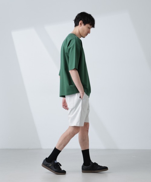 NANO universe(ナノユニバース)の「「NJ/CLUB」モクロディ ボートネック ビッグTシャツ(Tシャツ/カットソー・メンズ・ブラック/ホワイト/グリーン・L/M/S)」の9枚目の写真