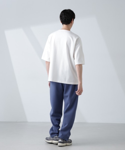 NANO universe(ナノユニバース)の「「NJ/CLUB」モクロディ ボートネック ビッグTシャツ(Tシャツ/カットソー・メンズ・ブラック/ホワイト/グリーン・L/M/S)」の17枚目の写真