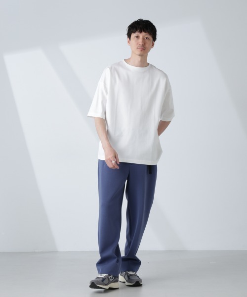 NANO universe(ナノユニバース)の「「NJ/CLUB」モクロディ ボートネック ビッグTシャツ(Tシャツ/カットソー・メンズ・ブラック/ホワイト/グリーン・L/M/S)」の14枚目の写真