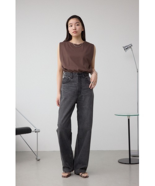 AZUL by moussy（アズールバイマウジー）の「C/Tベーシッククルーネックタンク（タンクトップ・レディース・ブラウン/アイボリー/ブラック/ライトピンク・FREE）」の21枚目の写真