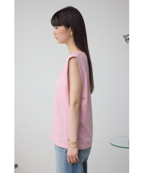 AZUL by moussy（アズールバイマウジー）の「C/Tベーシッククルーネックタンク（タンクトップ・レディース・ブラウン/アイボリー/ブラック/ライトピンク・FREE）」の9枚目の写真