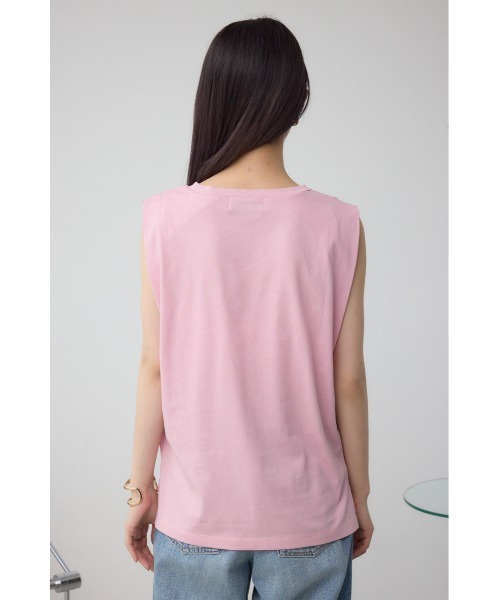 AZUL by moussy（アズールバイマウジー）の「C/Tベーシッククルーネックタンク（タンクトップ・レディース・ブラウン/アイボリー/ブラック/ライトピンク・FREE）」の8枚目の写真