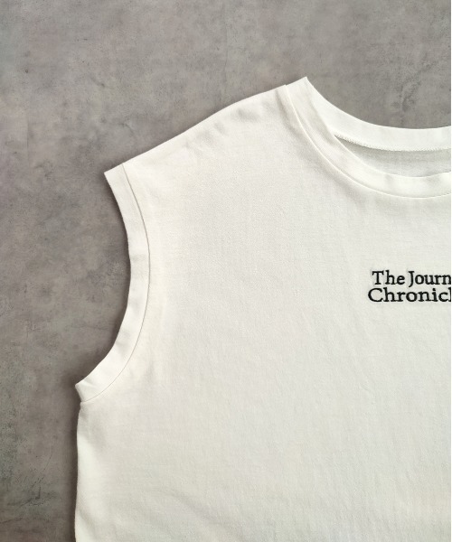 ad thie(アドティエ)の「ロゴ刺繍 フレンチスリーブ Tシャツ(Tシャツ/カットソー・レディース・オフホワイト/チャコール/ブラック・FREE)」の11枚目の写真