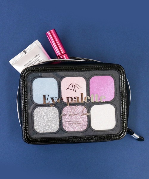 ACCOMMODE（アコモデ）の「アイシャドウパレットポーチ（ポーチ・レディース・ブラック/アイボリー・FREE）」の8枚目の写真