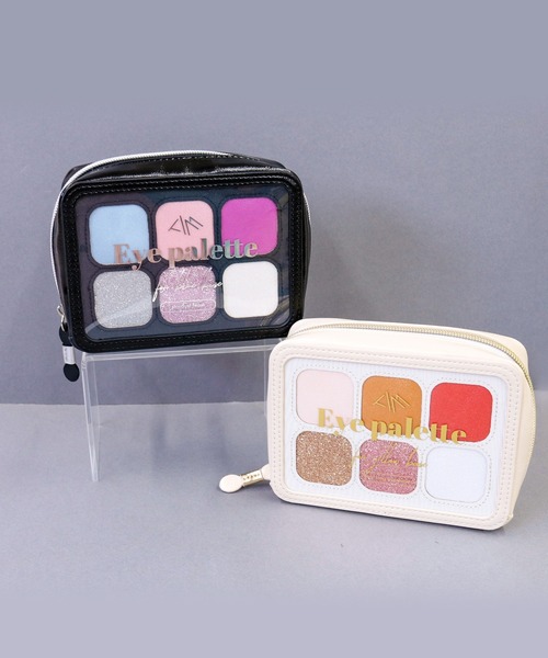 ACCOMMODE（アコモデ）の「アイシャドウパレットポーチ（ポーチ・レディース・ブラック/アイボリー・FREE）」の13枚目の写真