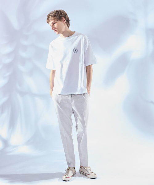 ABAHOUSE（アバハウス）の「バックプリント グラフィック 半袖Tシャツ / オーバーサイズ / LE TRIO ABAHOUSE（Tシャツ/カットソー・メンズ・ホワイト/ネイビー/グレー・48/46）」の7枚目の写真