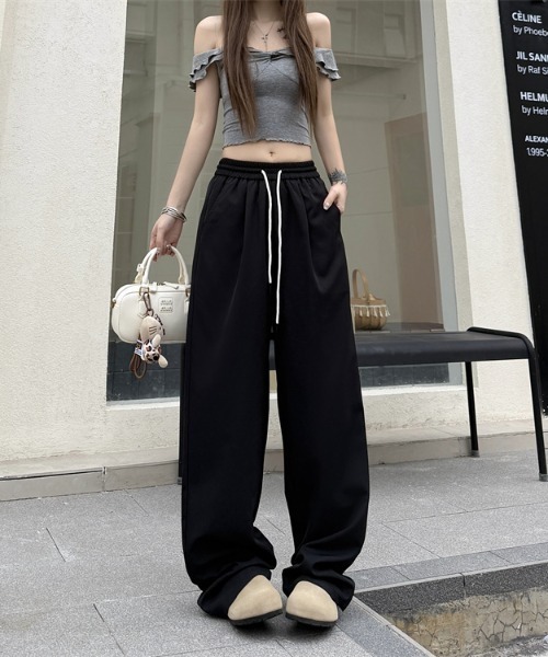 Teem Store（チームストア）の「【春夏新作】ルーズシルエットシンプルイージーパンツ（その他パンツ・レディース・ブルー/アイボリー/ブラック/パープル・M/L）」の10枚目の写真