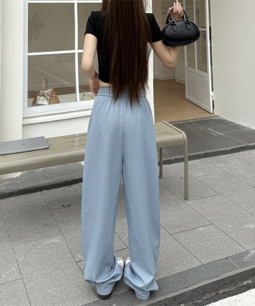 Teem Store（チームストア）の「【春夏新作】ルーズシルエットシンプルイージーパンツ（その他パンツ・レディース・ブルー/アイボリー/ブラック/パープル・M/L）」の11枚目の写真