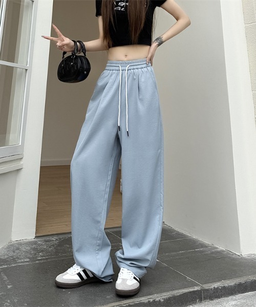 Teem Store（チームストア）の「【春夏新作】ルーズシルエットシンプルイージーパンツ（その他パンツ・レディース・ブルー/アイボリー/ブラック/パープル・M/L）」の12枚目の写真