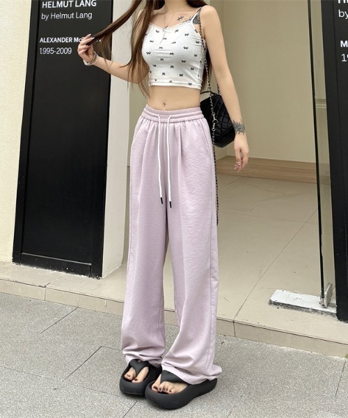 Teem Store（チームストア）の「【春夏新作】ルーズシルエットシンプルイージーパンツ（その他パンツ・レディース・ブルー/アイボリー/ブラック/パープル・M/L）」の14枚目の写真