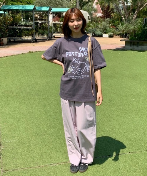 Teem Store（チームストア）の「【春夏新作】ルーズシルエットシンプルイージーパンツ（その他パンツ・レディース・ブルー/アイボリー/ブラック/パープル・M/L）」の19枚目の写真