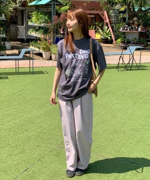 Teem Store（チームストア）の「【春夏新作】ルーズシルエットシンプルイージーパンツ（その他パンツ・レディース・ブルー/アイボリー/ブラック/パープル・M/L）」の20枚目の写真