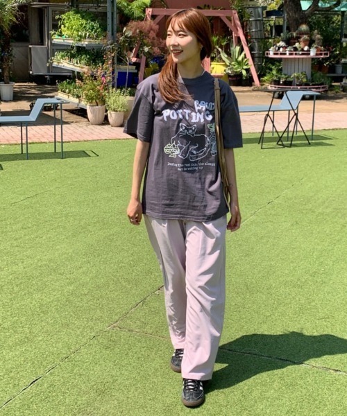 Teem Store（チームストア）の「【春夏新作】ルーズシルエットシンプルイージーパンツ（その他パンツ・レディース・ブルー/アイボリー/ブラック/パープル・M/L）」の21枚目の写真
