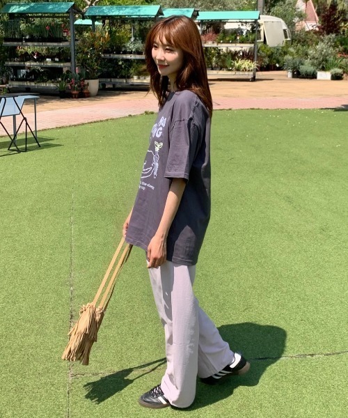 Teem Store（チームストア）の「【春夏新作】ルーズシルエットシンプルイージーパンツ（その他パンツ・レディース・ブルー/アイボリー/ブラック/パープル・M/L）」の22枚目の写真