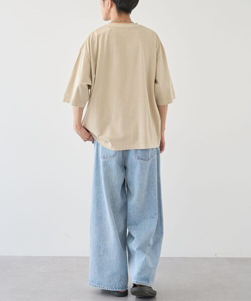 CRAFT STANDARD BOUTIQUE(クラフトスタンダードブティック)の「ヴィンテージ加工 ヘンリーTEE(Tシャツ/カットソー・メンズ・グレー/ブルー/アイボリー/ブラック・M/L/XL)」の11枚目の写真