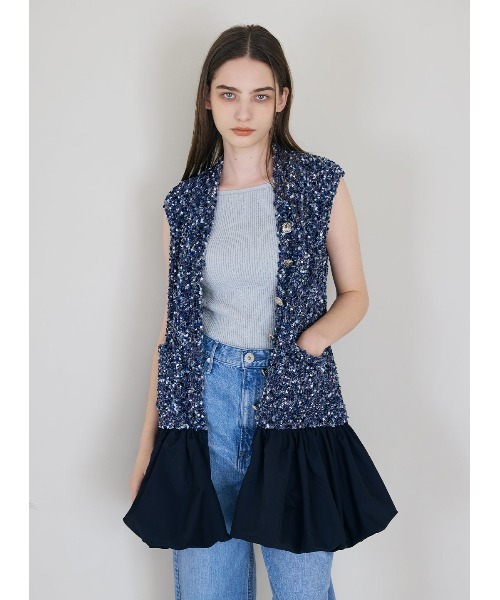 セール】ニットドッキングミニワンピース（ワンピース）｜COEL（コエル