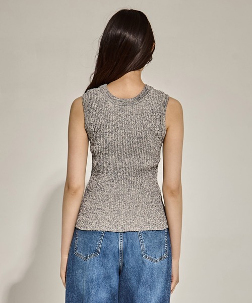 CLANE(クラネ)の「【CLANE/クラネ】W FACE HALL KNIT TOPS/ニットトップス/ノースリーブ/タンクトップ(タンクトップ・レディース・オレンジ/ブルー/ブラック・1)」の22枚目の写真