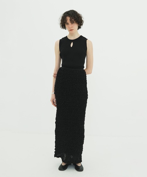 CLANE(クラネ)の「【CLANE/クラネ】W FACE HALL KNIT TOPS/ニットトップス/ノースリーブ/タンクトップ(タンクトップ・レディース・オレンジ/ブルー/ブラック/アイボリー/マルチ・1/2)」の15枚目の写真