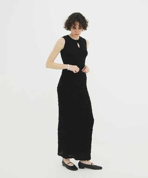 CLANE(クラネ)の「【CLANE/クラネ】W FACE HALL KNIT TOPS/ニットトップス/ノースリーブ/タンクトップ(タンクトップ・レディース・オレンジ/ブルー/ブラック/アイボリー/マルチ・1/2)」の16枚目の写真