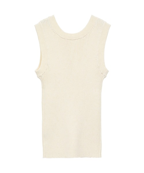 CLANE(クラネ)の「【CLANE/クラネ】W FACE HALL KNIT TOPS/ニットトップス/ノースリーブ/タンクトップ(タンクトップ・レディース・オレンジ/ブルー/ブラック/アイボリー/マルチ・1/2)」の20枚目の写真