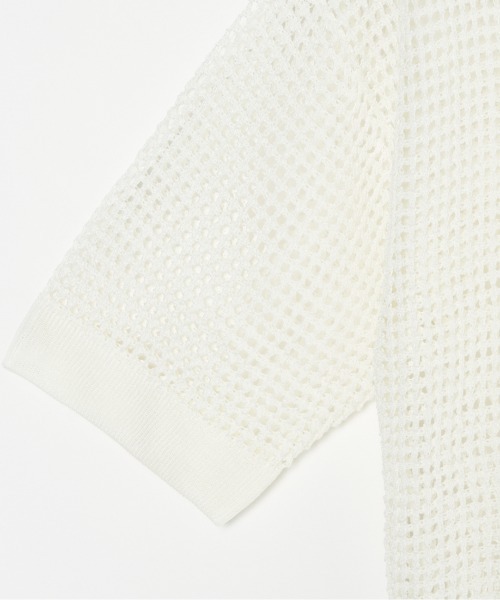 HELIOPOLE（エリオポール）の「POLO KNIT PULLOVER（ポロシャツ・レディース・アイボリー/ブラック・38）」の4枚目の写真