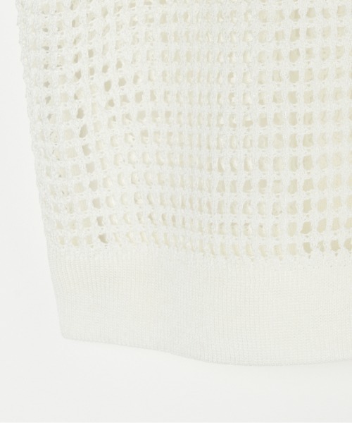 HELIOPOLE（エリオポール）の「POLO KNIT PULLOVER（ポロシャツ・レディース・アイボリー/ブラック・38）」の5枚目の写真