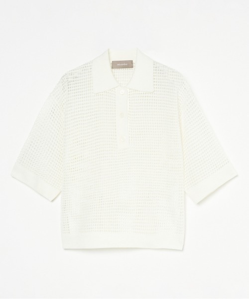 HELIOPOLE（エリオポール）の「POLO KNIT PULLOVER（ポロシャツ・レディース・アイボリー/ブラック・38）」の16枚目の写真