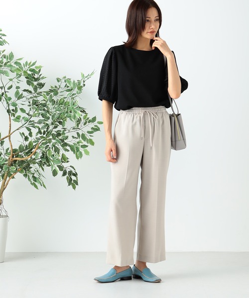 GALLORIA（ギャローリア）の「袖シアー切替プルオーバー（Tシャツ/カットソー・レディース・ブラック/ライトグレー/オレンジ・M/L/LL/S）」の6枚目の写真