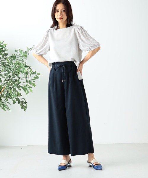 GALLORIA（ギャローリア）の「袖シアー切替プルオーバー（Tシャツ/カットソー・レディース・ブラック/ライトグレー/オレンジ・M/L/LL/S）」の8枚目の写真