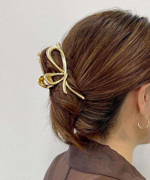 ITS'DEMO（イッツデモ）の「ニュアンスリボンメタルバンス（その他ヘアアクセサリー・レディース・ゴールド/シルバー・00）」の3枚目の写真