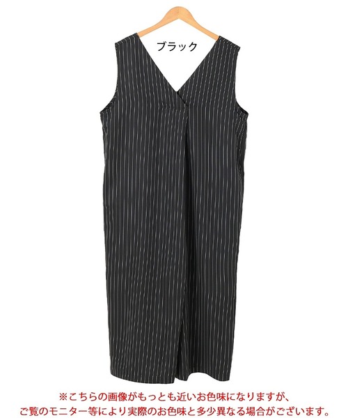 GOLDJAPAN(ゴールドジャパン)の「ストライプワイドサロペットパンツ【大きいサイズ対応】(サロペット/オーバーオール・レディース・ブラック・LL/3L/4L/5L)」の18枚目の写真