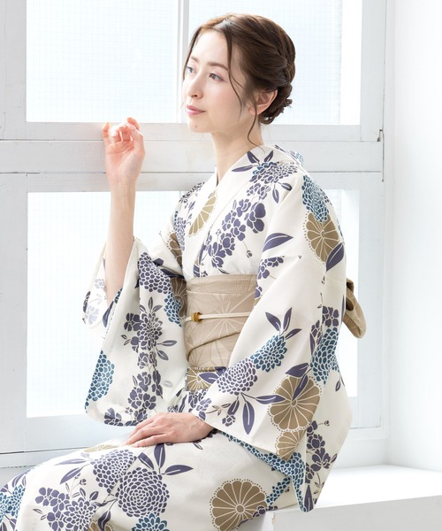 初心者でもプロの着姿”新二部式 セパレート浴衣3点セット（上衣・下衣