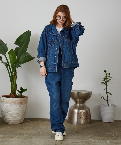 切り替構築-超限定 JEANS デニムジャケット Gジャン Lサイズ セール】FREE MAX Switching Big Denim JKT 切替ビッグGジャン デニム