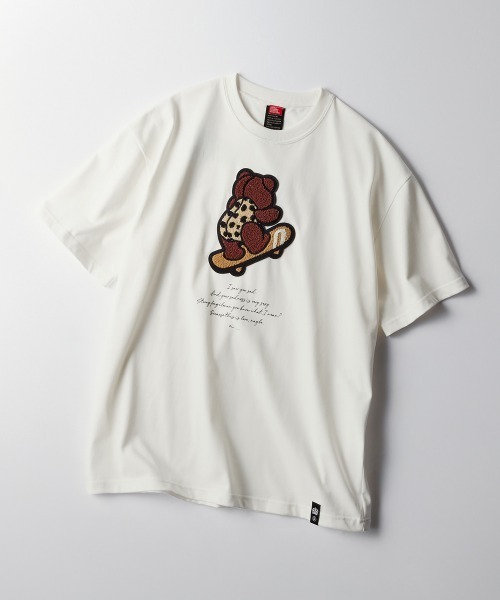 【新品同様】DOUBLE STANDARD CLOTHING Dワッペン スケボーベアワッペンTシャツ（Tシャツ/カットソー）｜DOUBLE
