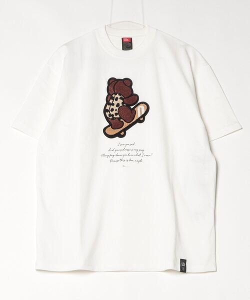 スケボーベアワッペンTシャツ（Tシャツ/カットソー）｜DOUBLE