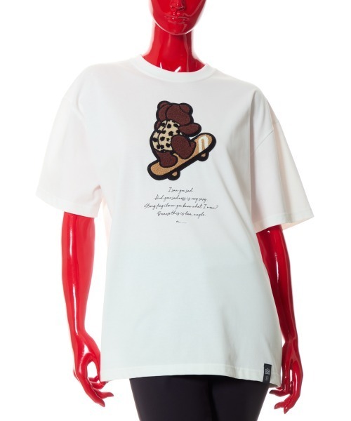 スケボーベアワッペンTシャツ（Tシャツ/カットソー）｜DOUBLE