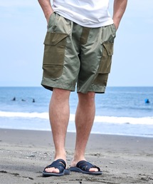 Sunny Smith（サニースミス）の「【SUNNY SMITH】ワーキング ナイロン サテン カーゴハーフパンツ（カーゴパンツ）」