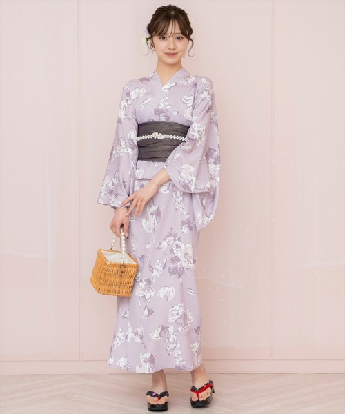 WILLSELECTION(ウィルセレクション)の「ニュアンスフラワー浴衣SET(ワンピース・レディース・ネイビー/ホワイト/ピンク・FREE)」の10枚目の写真