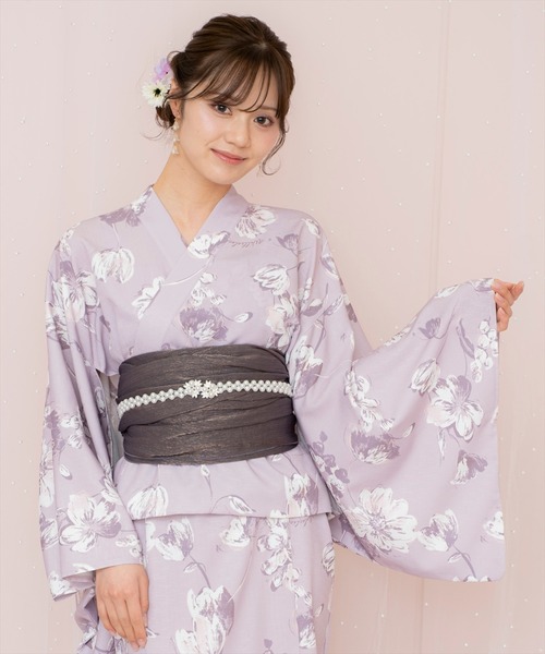 WILLSELECTION(ウィルセレクション)の「ニュアンスフラワー浴衣SET(ワンピース・レディース・ネイビー/ホワイト/ピンク・FREE)」の15枚目の写真