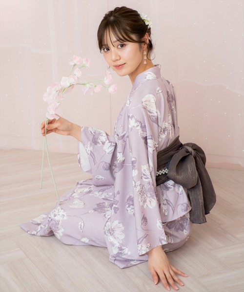 WILLSELECTION(ウィルセレクション)の「ニュアンスフラワー浴衣SET(ワンピース・レディース・ネイビー/ホワイト/ピンク・FREE)」の16枚目の写真