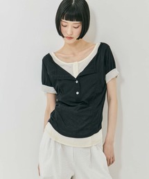 kotohayokozawa/コトハヨコザワ】《STUDIOUS別注》SHEER SHORT SLEEVE