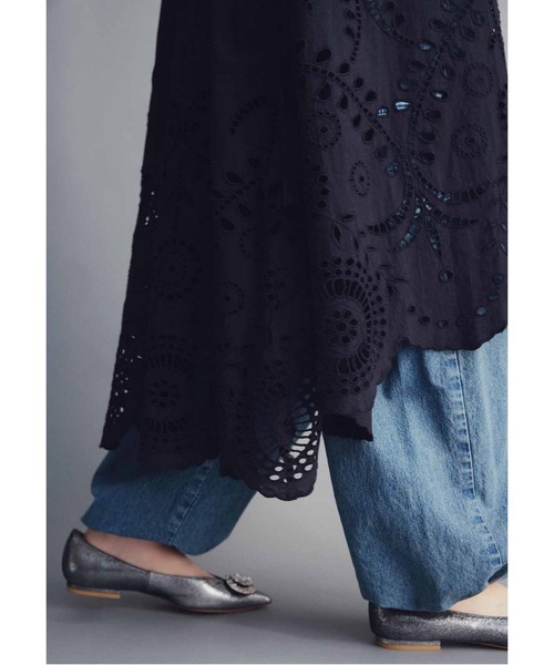 MEDE19F（メデジュウキュウ）の「ＭＥＤＥ１９Ｆ　【ＭＡＤＥ　ＩＮ　ＩＮＤＩＡ　ＣＯＬＬＥＣＴＩＯＮ】シフリー刺しゅうワンピース（ワンピース・レディース・オフホワイト/スミクロ・2/1/3）」の15枚目の写真