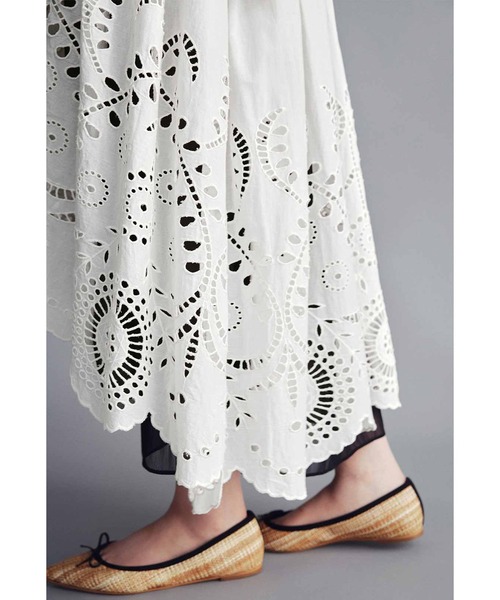 MEDE19F（メデジュウキュウ）の「ＭＥＤＥ１９Ｆ　【ＭＡＤＥ　ＩＮ　ＩＮＤＩＡ　ＣＯＬＬＥＣＴＩＯＮ】シフリー刺しゅうワンピース（ワンピース・レディース・オフホワイト/スミクロ・2/1/3）」の13枚目の写真