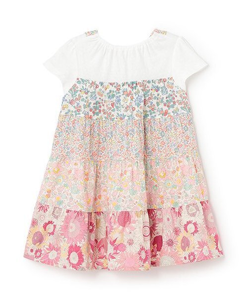 sense of wonder（センスオブワンダー）の「リバティパッチワークワンピース【日本製】（ワンピース・キッズ・レモンイエロー/ピンク・120cm/130cm/80ｃｍ/110cm/100cm/90cm）」の3枚目の写真