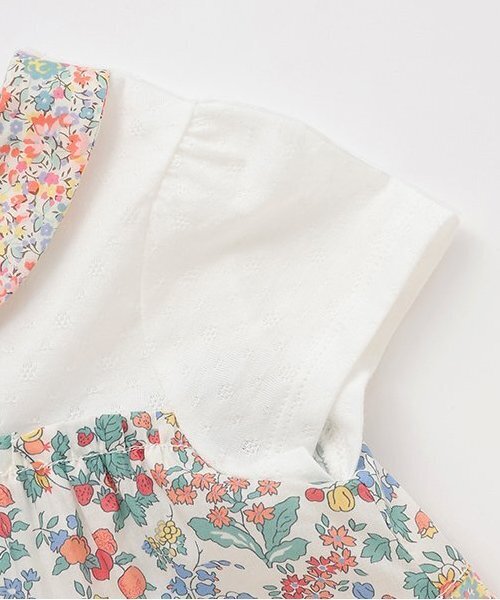 sense of wonder（センスオブワンダー）の「リバティパッチワークワンピース【日本製】（ワンピース・キッズ・レモンイエロー/ピンク・120cm/130cm/80ｃｍ/110cm/100cm/90cm）」の6枚目の写真